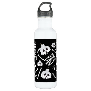Halloween Skeleton Skull Bones Stainless Steel Water Bottle