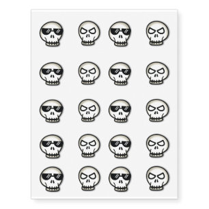 Halloween skeleton skull temporary tattoos