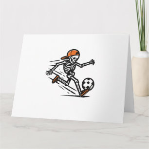 Halloween Skeleton Soccer Football Costume Men Card