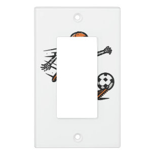 Halloween Skeleton Soccer Football Costume Men Light Switch Cover