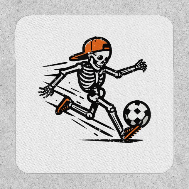 Halloween Skeleton Soccer Football Costume Men Patch (Front)