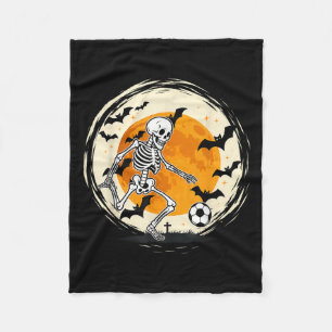 Halloween Skeleton Soccer Funny Football Costume M Fleece Blanket