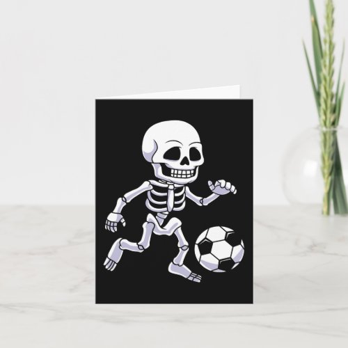 Halloween Skeleton Soccer Player Boys Kids  Card