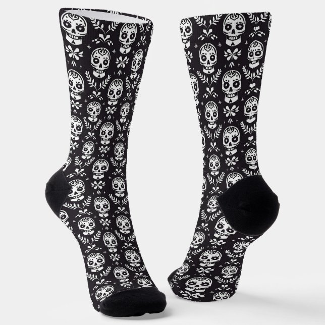 Halloween Skeleton Socks (Angled)