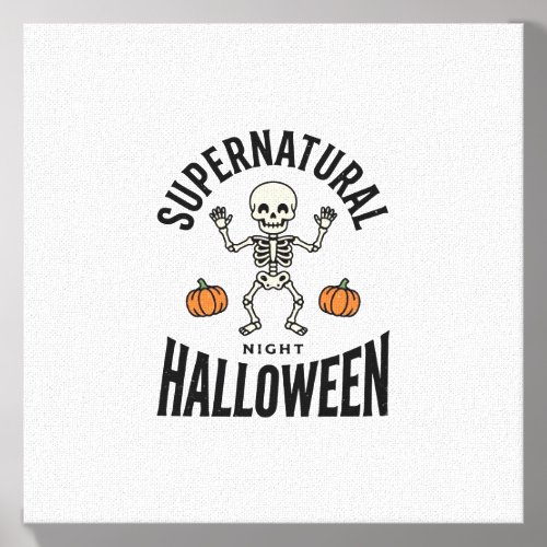 Halloween Skeleton Supernatural Funny Vintage_1 Canvas Photo Tile