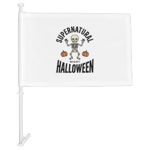 Halloween Skeleton Supernatural Funny Vintage_1 Car Flag