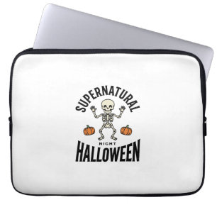 Halloween Skeleton Supernatural Funny Vintage_1 Laptop Sleeve