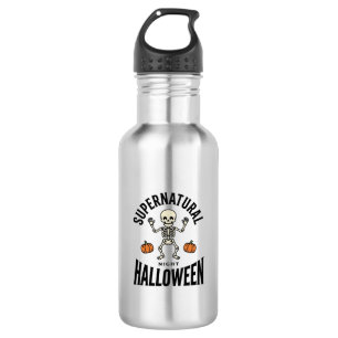 Halloween Skeleton Supernatural Funny Vintage_1 Stainless Steel Water Bottle