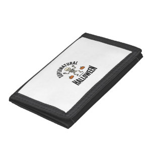 Halloween Skeleton Supernatural Funny Vintage_1 Trifold Wallet