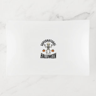 Halloween Skeleton Supernatural Funny Vintage_1 Trinket Tray