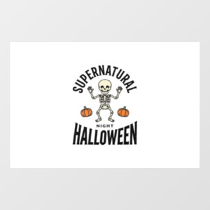 Halloween Skeleton Supernatural Funny Vintage_1 Window Cling