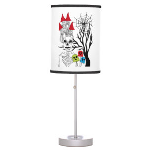 halloween skeleton   table lamp