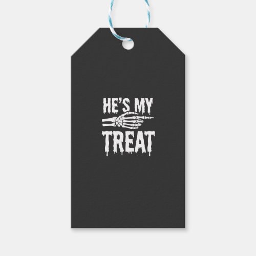 Halloween Skeleton Treat Dripping Typography Desig Gift Tags