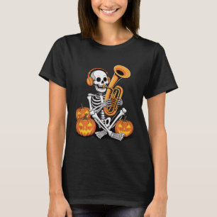 Halloween Skeleton Tuba Tubist  T-Shirt