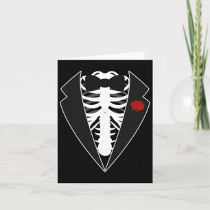 Halloween Skeleton Tuxedo Costume Card