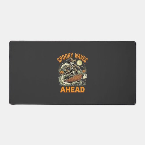 Halloween Skeleton Wave Rider Desk Mat