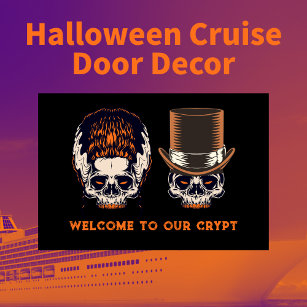 Halloween Skeleton Welcome Cabin Door Decor Cruise Car Magnet