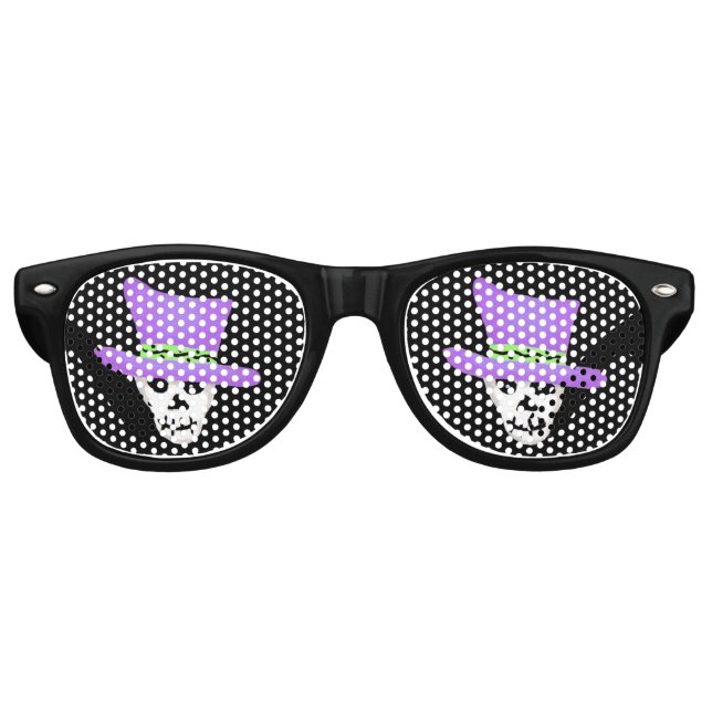 Halloween Skeleton Whimsy Party Sunglass Shades (Front)