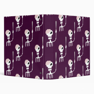 Halloween skeleton with a sword  3 ring binder