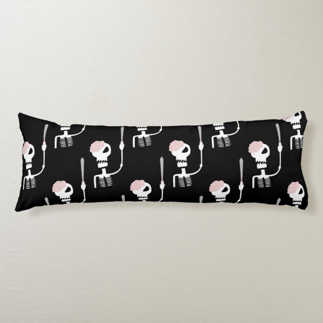 Halloween skeleton with a sword  body pillow (Front)