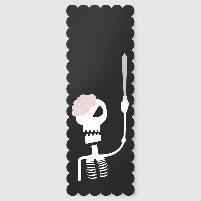 Halloween skeleton with a sword  bookmarks (Front)