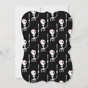 Halloween skeleton with a sword  card