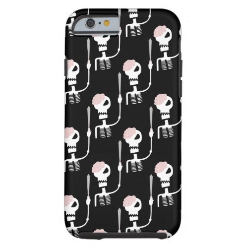 Halloween skeleton with a sword  tough iPhone 6 case