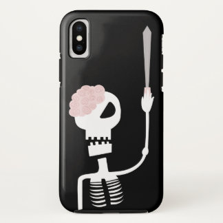 Halloween skeleton with a sword  iPhone x case