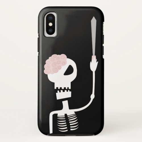 Halloween skeleton with a sword  iPhone x case