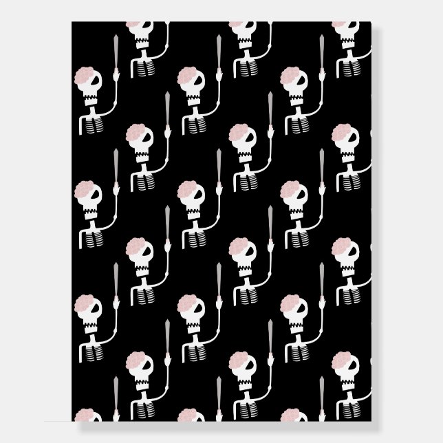 Halloween skeleton with a sword  foam board (Front)