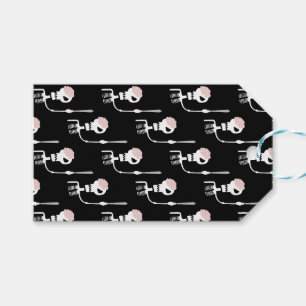 Halloween skeleton with a sword gift tags