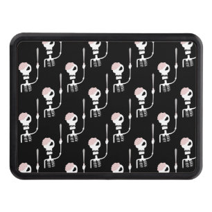 Halloween skeleton with a sword hitch cover