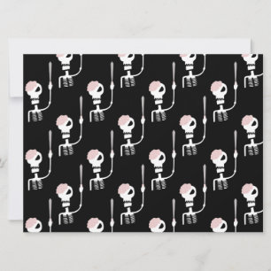 Halloween skeleton with a sword  invitation