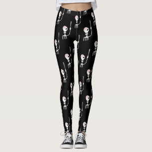 Halloween skeleton with a sword  leggings