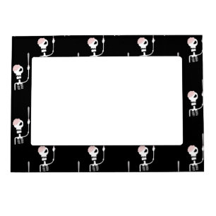 Halloween skeleton with a sword  magnetic frame