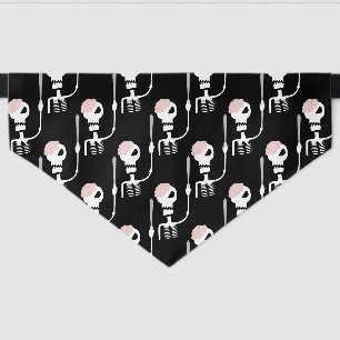 Halloween skeleton with a sword pet bandana collar