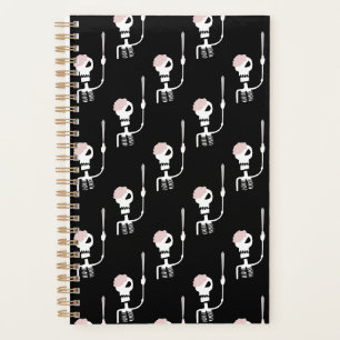 Halloween skeleton with a sword planner