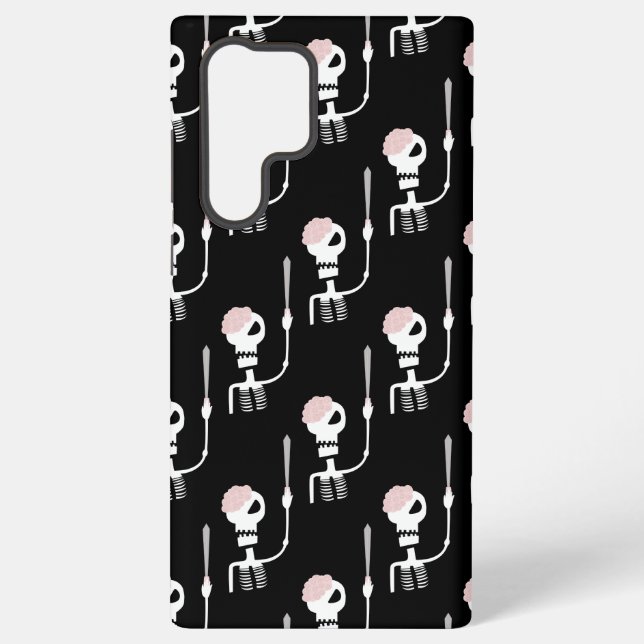 Halloween skeleton with a sword  samsung galaxy case (Back)