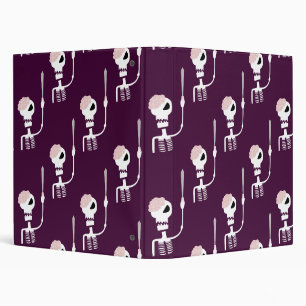 Halloween Skeleton with Sword 3 Ring Binder