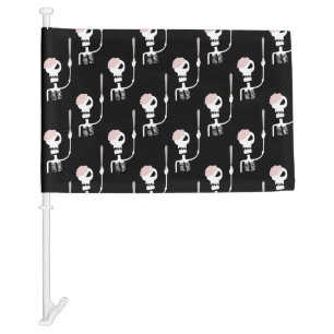 Halloween Skeleton with Sword Car Flag