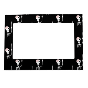 Halloween Skeleton with Sword Magnetic Frame