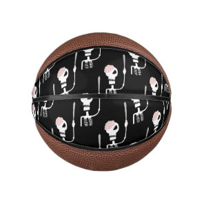 Halloween Skeleton with Sword Mini Basketball