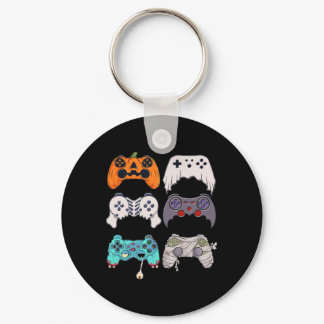 Halloween Skeleton Zombie Gaming Controllers Mummy Keychain