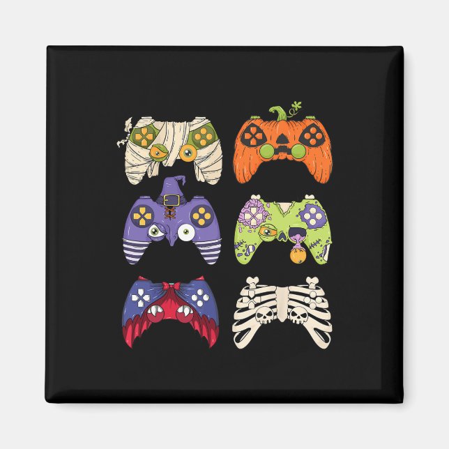 Halloween Skeleton Zombie Gaming Controllers Mummy Magnet (Front)