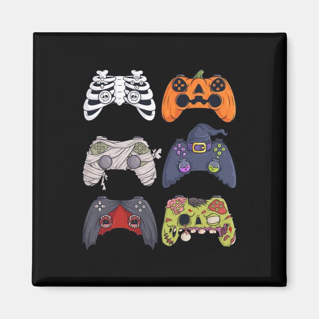 Halloween Skeleton Zombie Gaming Controllers Mummy Magnet (Front)