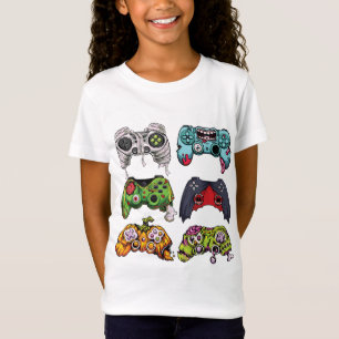 Halloween Skeleton Zombie Gaming Controllers Mummy T-Shirt