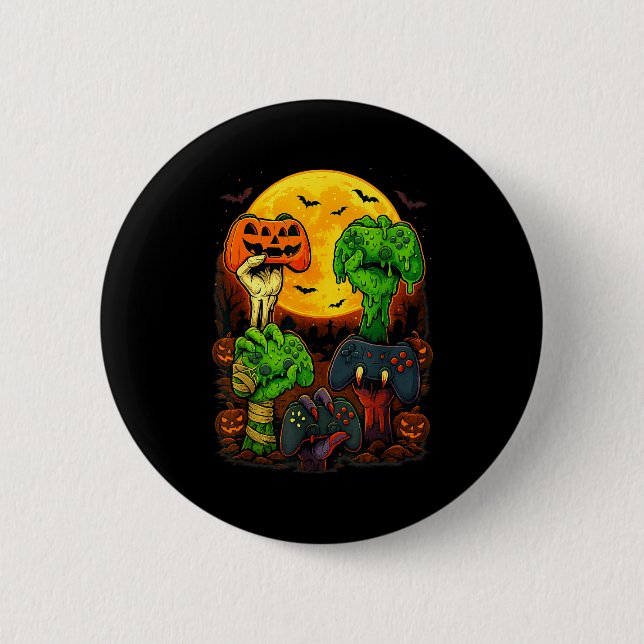 Halloween Skeleton Zombie Mummy Gaming Controller  Button (Front)