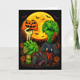 Halloween Skeleton Zombie Mummy Gaming Controller Card
