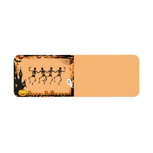 Halloween Skeletons address label (Front)