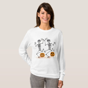 Halloween Skeletons and Jack O Lanterns T-Shirt